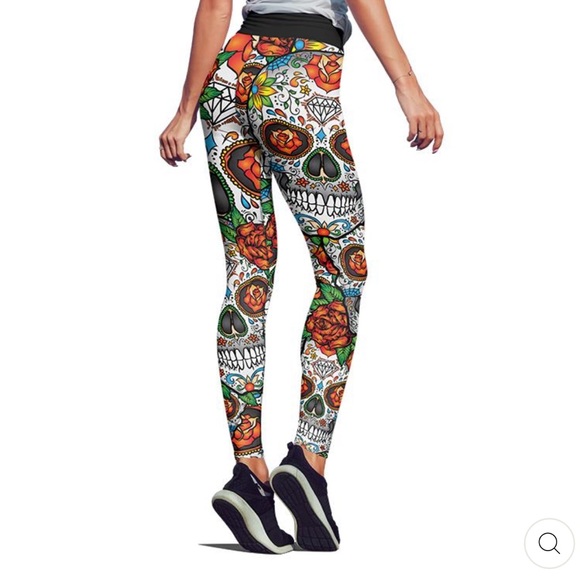 WAVASTITCH QUADRI SKULL LEGGINGS - Picture 1 of 8
